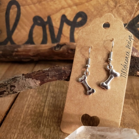 Rattle my BONE Earrings Dog Earrings Horror~Halloween~Witch~Occult~Skeleton~Goth - Picture 4 of 10